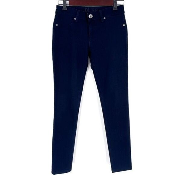 DL1961 Women's 4-Way Stretch Emma Power Legging Skinny Jean Dark Blue Wash Sz 26 - Picture 2 of 13